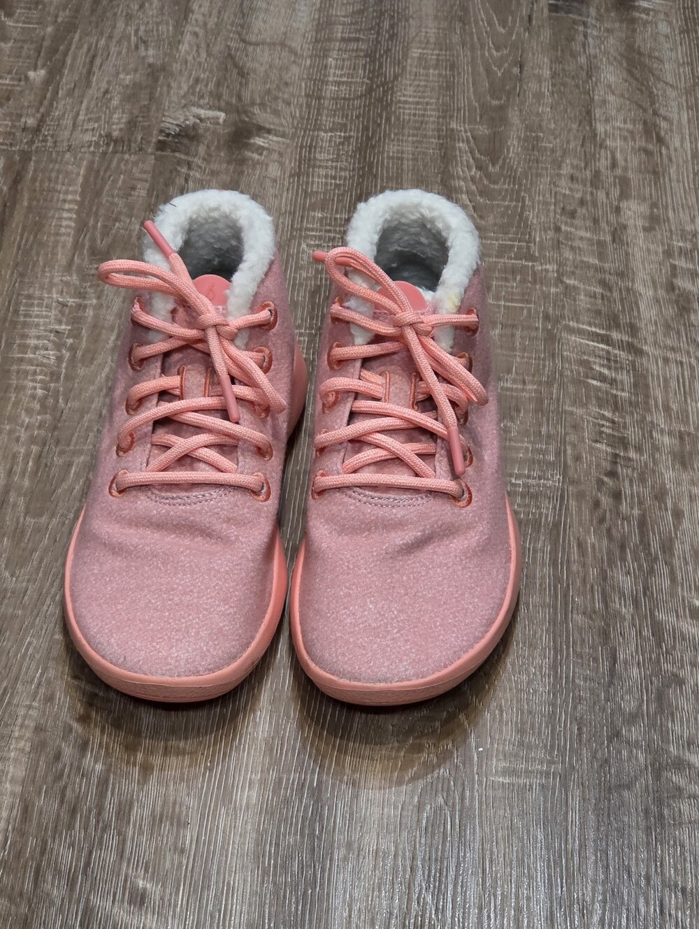Allbirds Wool Runner Up Mizzle Fluff Pink Coral Boots Sneakers Womens 9.